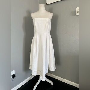 New York & Company Strapless White Dress size 8
